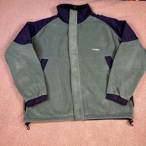 VINTAGE LL Bean Polartec Fleece Full Zip Windbloc Series Sz L Outdoor Chores